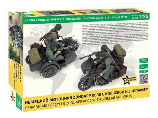 Maquette militaire : Zündapp K800 & sidecar 1/35 - Zvezda 3717 03717