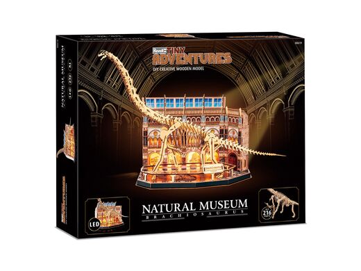 Maquette en bois pour débutant : Tiny Adventures - Natural Museum "Brachiosaurus Sk" - Revell 00619