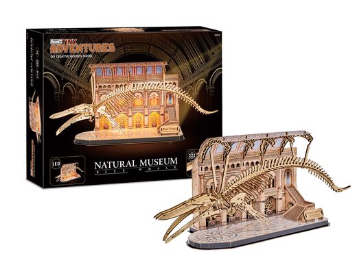 Maquette en bois pour débutant : Tiny Adventures - Natural Museum "Baleine bleue" - Revell 00620
