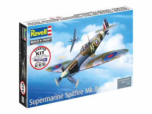 Maquette avion : Starter Kit Spitfire Mk.IIa 1/72 - Revell 73953