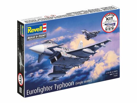 Maquette avion : Starter Kit Eurofighter Typhoon (monoplace) 1/144 - Revell 74282