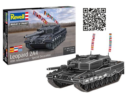 Maquette militaire : Tank Leopard 2A4 - Déco Spéciale 40e Anniversaire 1/35 - Revell 03368