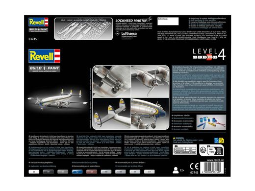 Maquette avion militaire : Model Set Lockheed L.1049G Super Constellation 1/144 - Revell 63745