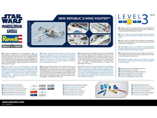 Maquette Star Wars : Model set The Mandalorian : New Republic X-Wing Fighter 1/57 - Revell 66791