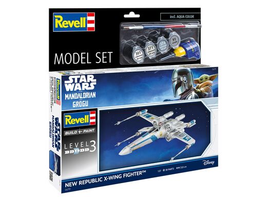 Maquette Star Wars : Model set The Mandalorian : New Republic X-Wing Fighter 1/57 - Revell 66791