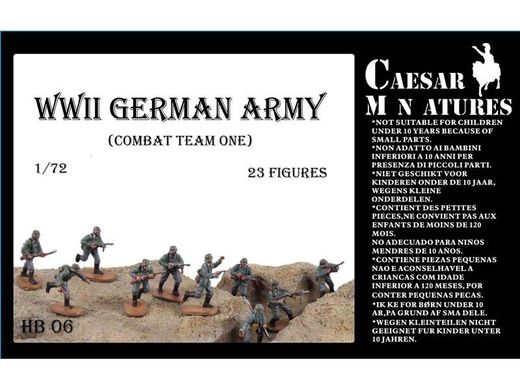 Figurines militaires : Groupe de combat allemand - 2e Guerre Mondiale - Caesar HB006