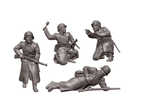 Figurines militaires : Fantassins allemands Tenue Hivernale - 1/72 - Zvezda 6198