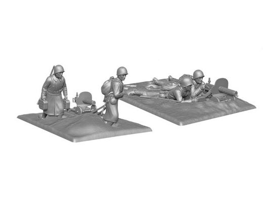 Figurines militaires : Mitrailleurs Soviétiques Hiver - 1/72 - Zvezda 06220