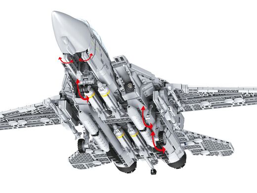 Maquette avion militaire : Maverick's F-14A Tomcat Top Gun Brick System 1/32 - Revell 00963