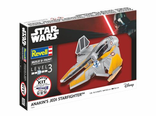 Maquette avion : Starter Kit Anakin's Starfighter 1/58 - Revell 73606