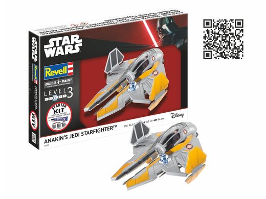 Maquette avion : Starter Kit Anakin's Starfighter 1/58 - Revell 73606