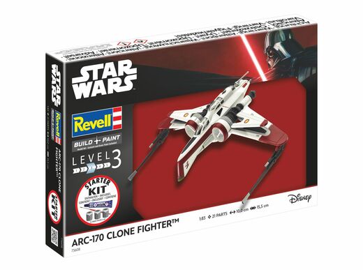Maquette Star Wars : Starter Kit ARC-170 Fighter 1/83 - Revell 73608