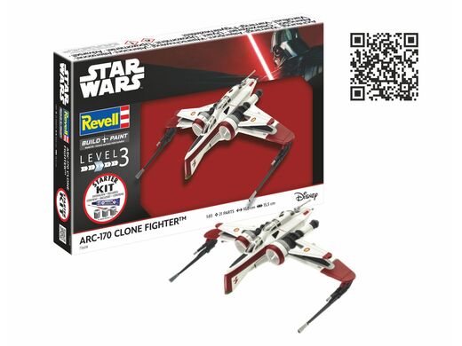 Maquette Star Wars : Starter Kit ARC-170 Fighter 1/83 - Revell 73608