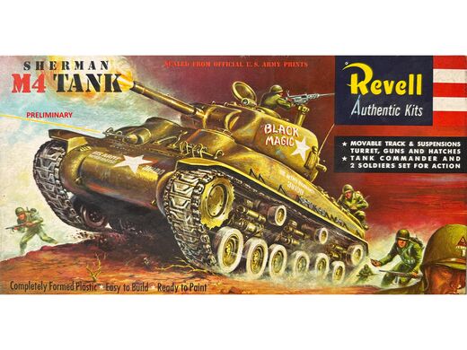 Maquette militaire : Tank M4 Sherman - 75 ans de maquettisme 1/40 - Revell 03369