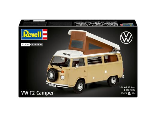 Maquette voiture : Easy-Click Vw T2 Camper - 1:24 - Revell 07676 7676