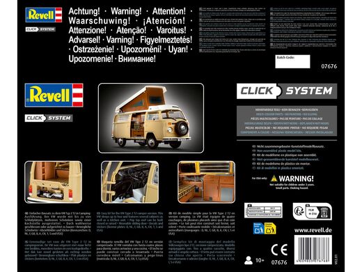 Maquette voiture : Easy-Click Vw T2 Camper - 1:24 - Revell 07676 7676Maquette voiture : Easy-Click Vw T2 Camper - 1:24 - Revell 07676 7676