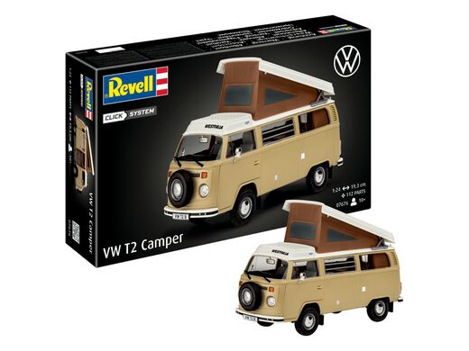 Maquette voiture : Easy-Click Vw T2 Camper - 1:24 - Revell 07676 7676