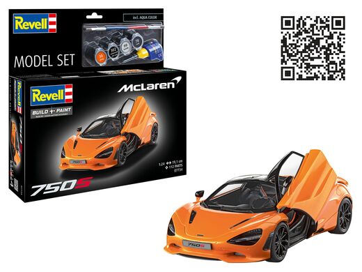 Coffret cadeau maquette supercar : Model set McLaren 750S 1/24 - Revell 67734
