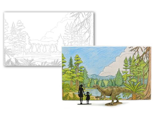 Maquette de dinosaure à clipser et à peindre : Fukuisaurus au 1/35 - Tamiya 28502