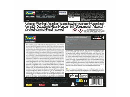 Maquette hélicoptère de transport : Starter kit Airbus EC135 Air-Glaciers - 1/72 - Revell 74986