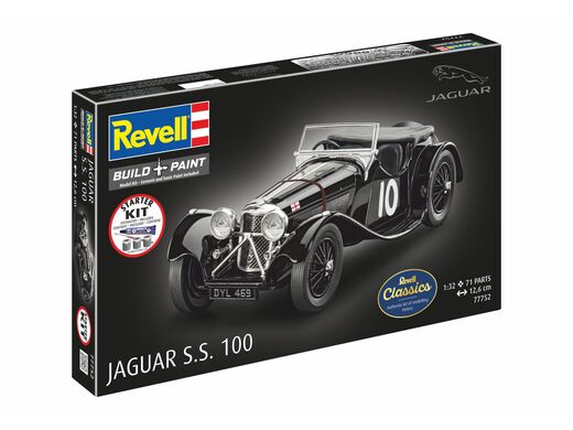 Maquette automobile : Starter kit Jaguar SS 100 1/32 - Revell 77752