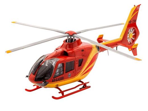 Maquette hélicoptère de transport : Starter kit Airbus EC135 Air-Glaciers - 1/72 - Revell 74986