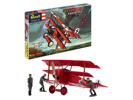 Maquette avion militaire allemand : Fokker Triplane DR.1 - 75 ans 1/28 - Revell 03762  3762