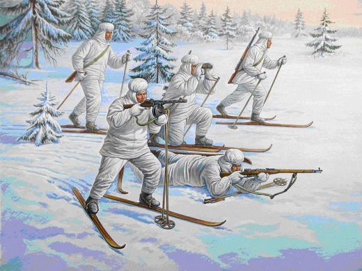Figurines militaires : Troupes à ski Soviétiques - 1/72 - Zvezda 06199