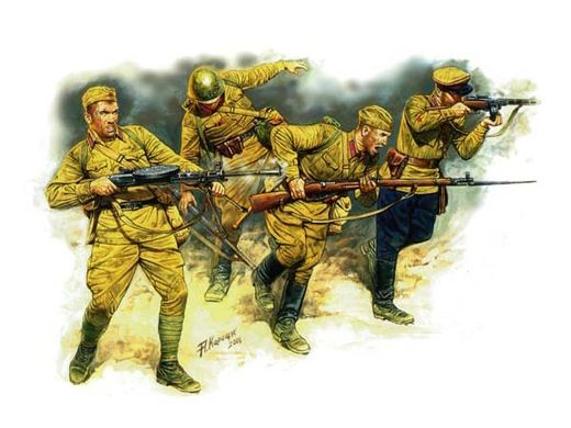 Figurines militaires : Fantassins soviétiques - 1:35 - Masterbox 03523