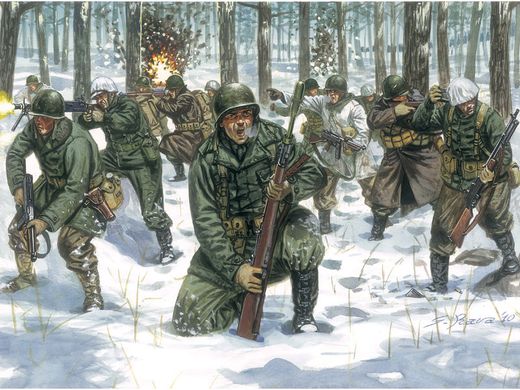 Figurines militaires : Infanterie US Tenue Hivernale - 1/72 - Italeri 06133