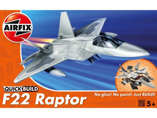 Quick Build - Maquette avion militaire : F22 Raptor - Airfix J6005