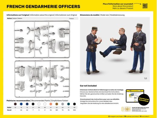 Figurines : Officiers de police français 1/24 - Heller 82751