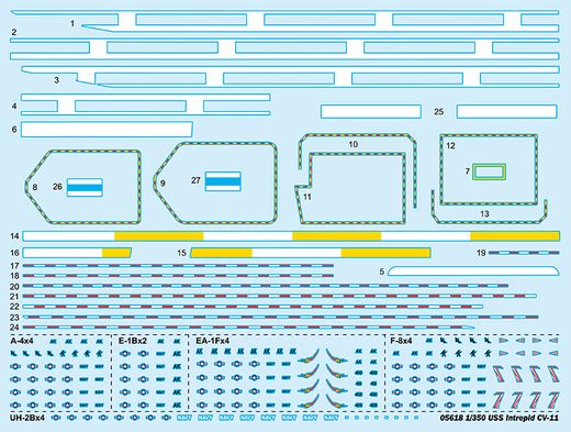 Maquette bateau militaire : USS Intrepid CV-11 Ré-édition - 1:350 - Trumpeter 05618 5618