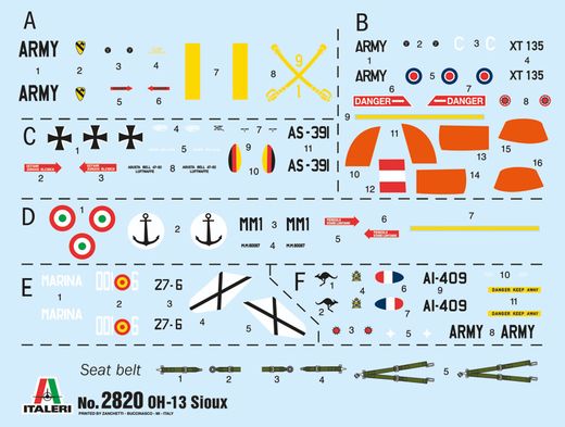 Maquette avion militaire : OH‐13 Sioux ‐ 1:48 - Italeri 2820 02820