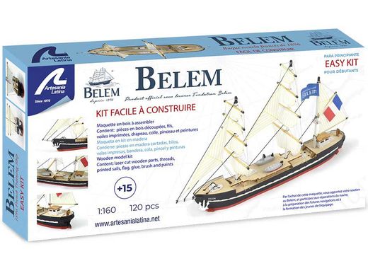 Maquette de voilier français en bois : Le Belem 1/160 - Artesania Latina 17001