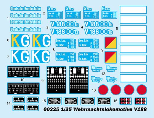 Maquette ferroviaire : Wehrmachtslokomotive V188 1:35 - Trumpeter 00225