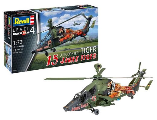 Maquette hélicoptère : Eurocopter Tiger 15 Ans Tiger - 1:72 - Revell 03839, 3839