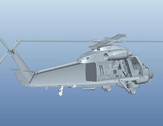 Maquette d'hélicoptère militaire : Kaman SH-2F "Seasprite" 1980 - 1:48 - Kitty Hawk Model 80122
