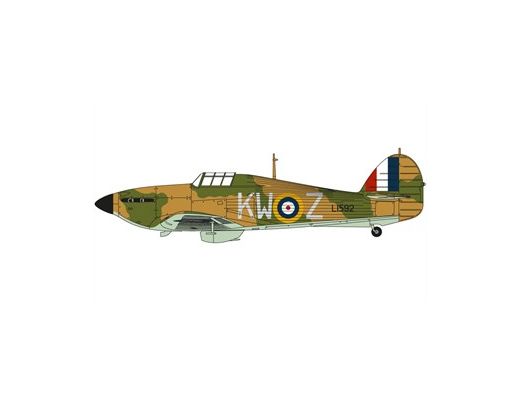 Starter Set maquette d'avion militaire : Hawker Hurricane MkI - 1:72 - Airfix 55111