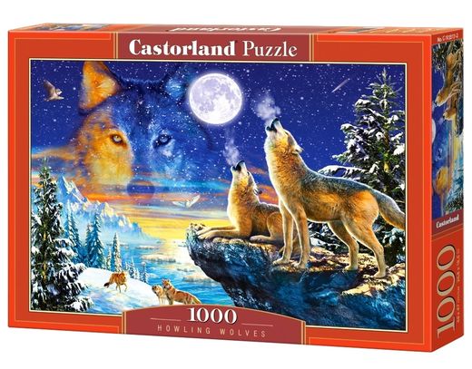 Puzzle loups hurlant à la lune - 1000 pièces - Castorland 103317