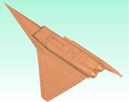 Maquette avion : Tupolev 144D 1/144 - ICM 14402