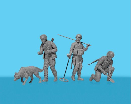 Figurines militaires : Démineurs des forces ukrainiennes 1/35 - ICM 35753