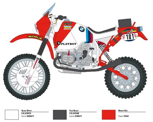 Maquette BMW R80G/S Paris Dakar 1985 - 1:9 - Italeri 04641 4641