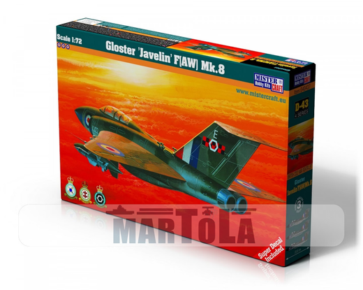 Maquette avion militaire : Gloster Javelin FAW Mk.8 1/72 - MisterCraft 40437