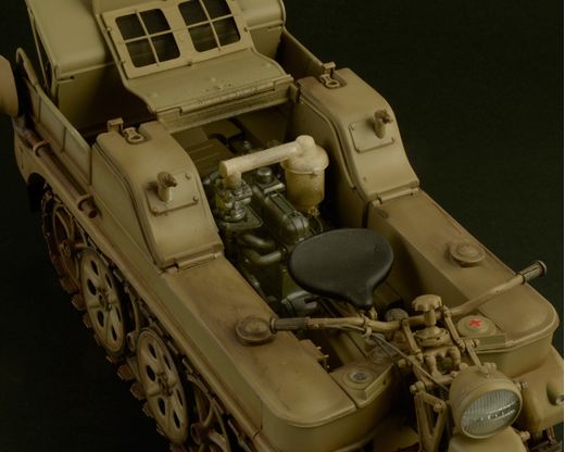 Maquette militaire : NSU HK 101Kettenkrad - 1:9 - Italeri 07404