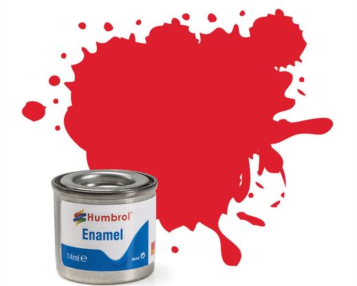 Peinture maquette enamel - Humbrol 19 - Rouge Vermillon Brillant - Humbrol AA0206