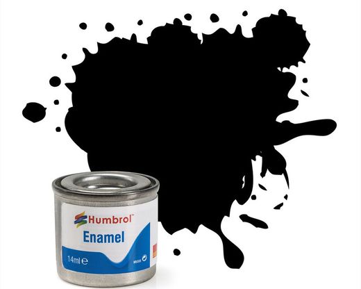 Peinture maquette enamel - Humbrol 33 - Noir Mat - Humbrol AA0360