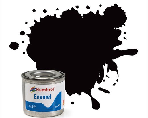 Peinture maquette enamel - Humbrol 85 - Noir Anthracite Satiné - Humbrol AA0936