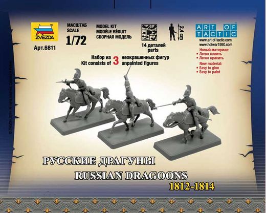 Figurines soldats : Dragons russes - 1/72 - Zvezda 06811