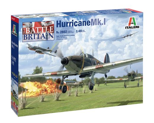 Maquette avion militaire : Hurricane Mk.I - 1/48 - Italeri 02802 2802 - france-maquette.fr